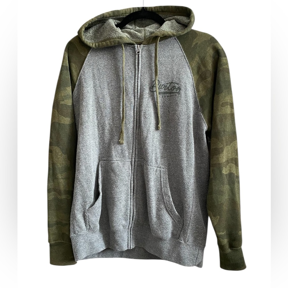 Olive & Gray Zip-Up Hoodie/Jacket